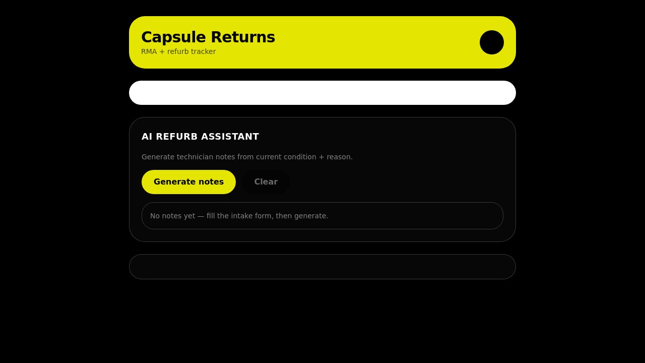rma-returns-log